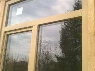 Окно ОСВ с фрамугой цвет берёза 4